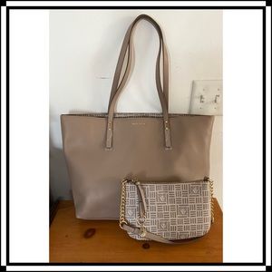 Anne Klein Beige Tote set